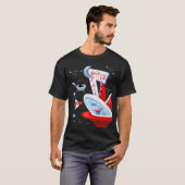T-shirt Atomic Cat Café Retro Futuristic Kitty Spaceport (Devant entier)
