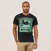 T-shirt Atomique Futuriste Le Leaping Cat Lounge (Devant entier)