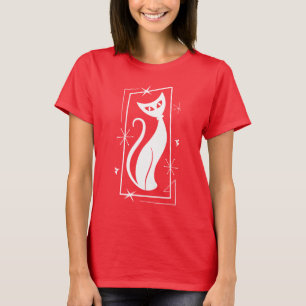 T-shirt Atomique Star Noël Chat MidCentury Moderne MCM
