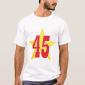 T-shirt Atout 45 d'or sur le blanc (m) (Devant)