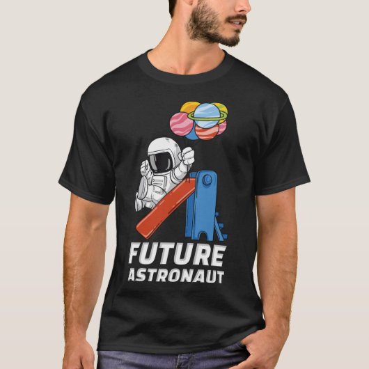 T-shirt Atronaute futur avec planètes (Devant)