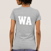 T-shirt Attaque à l'aile blanche violette de Netball entra (Dos)