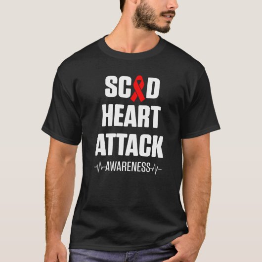 T-shirt Attaque cardiaque SCAD Survivor Heartbeat Warrior (Devant)