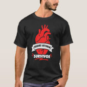 T-shirt Attaque cardiaque Survivor Cardiac Survived Bypass (Devant)