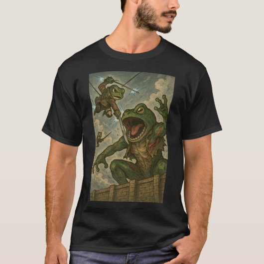 T-shirt Attaque de grenouilles (Devant)