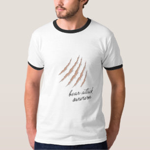 T-shirt Attaque de l'ours Survivor Scraches peau claire