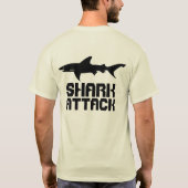 T-shirt Attaque de REQUIN ! Dessin de requin et de texte (Dos)