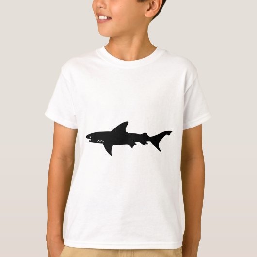 T-shirt Attaque de requin - plongée avec le noir élégant (Devant)