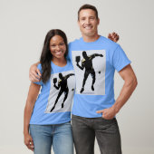 T-SHIRT ATTAQUE DE SILHOUETTE DE PICKLEBALL (Unisexe)