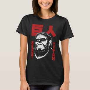 T-shirt Attaque de Titan Saison 4 Titan Bête & Grand Kanji
