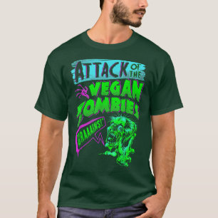 T-shirt Attaque de Zombies Vegan Halloween végétarien
