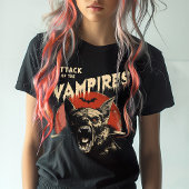 T-shirt Attaque des Vampires Vintage Rockabilly