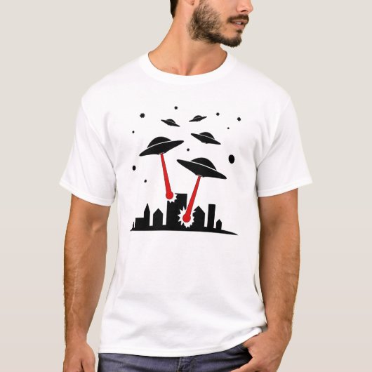 T-shirt Attaque d'UFOs (Devant)