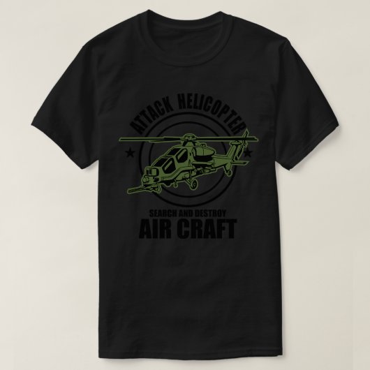 T-SHIRT ATTAQUE HÉLICOPTÈRE VERT (Design devant)