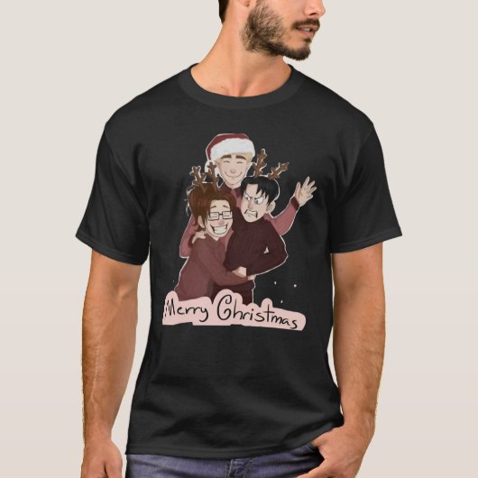 T-SHIRT ATTAQUE SUR TITAN MERRY CHRISTMAS ANIME (Devant)