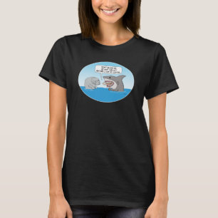 T-shirt Attaques amusantes de requins avant de boire du ca