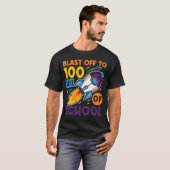 T-shirt Atteindre 100 jours de voyage dans l'espace extra- (Devant entier)