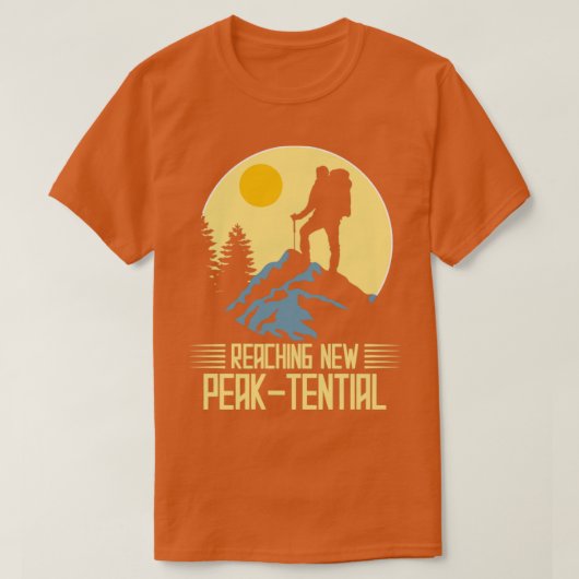 T-shirt Atteindre une nouvelle Escalade rocheuse péaktenti (Design devant)