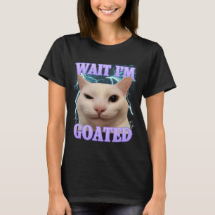 T-shirt Attendez, je suis un chat génial Mème de chat drôl