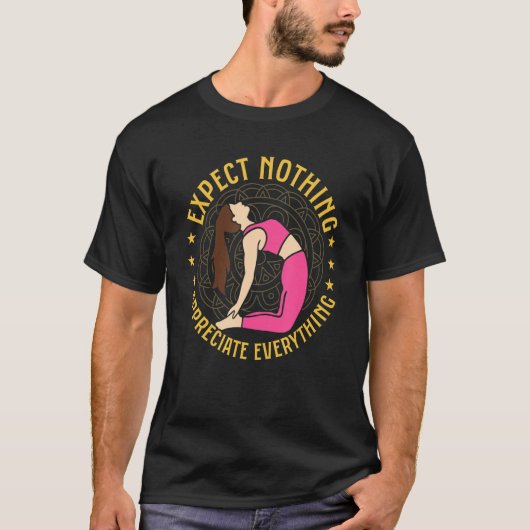 T-shirt Attendez Rien Apprécier Tout Enseignant Yoga (Devant)