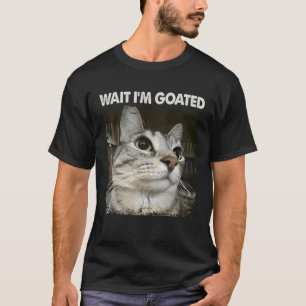 T-shirt Attends je suis un Dieu Bête Chat Mème Drôle Humou