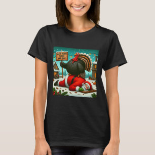 T-shirt Attends Ton Tour Gros Garçon Turquie Père Noël Fun