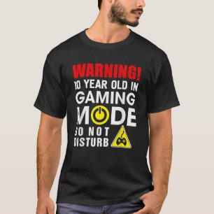 T-shirt Attention 10 Ans En Mode Jeu Garçons Filles Jeu