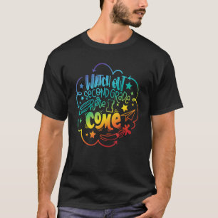 T-shirt Attention 2e année ici Je viens garçons filles ens