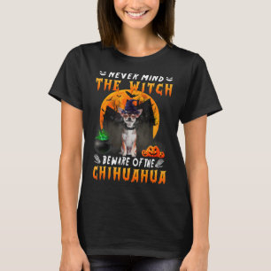 T-shirt Attention À La Sorcière Du Chihuahua Chien