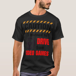 T-shirt Attention apprise des jeux vidéos drôle Nouveau pi