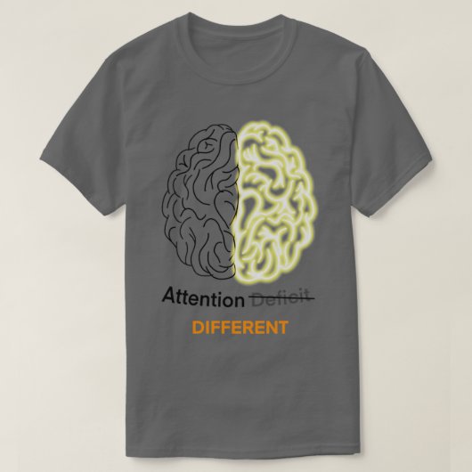 T-shirt Attention au cerveau 3 (Design devant)