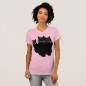 T-shirt Attention au chat noir (Devant entier)