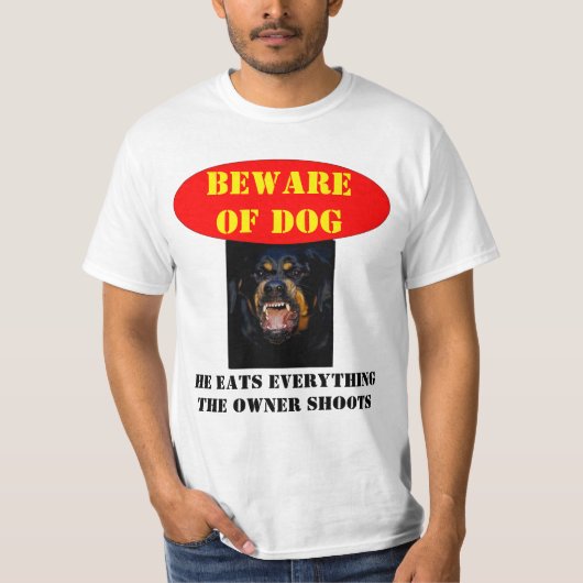 T-SHIRT ATTENTION AU CHIEN (Devant)
