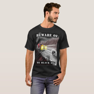 T-shirt Attention au chien noir (portrait)