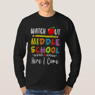 T-shirt Attention Au collège, je viens