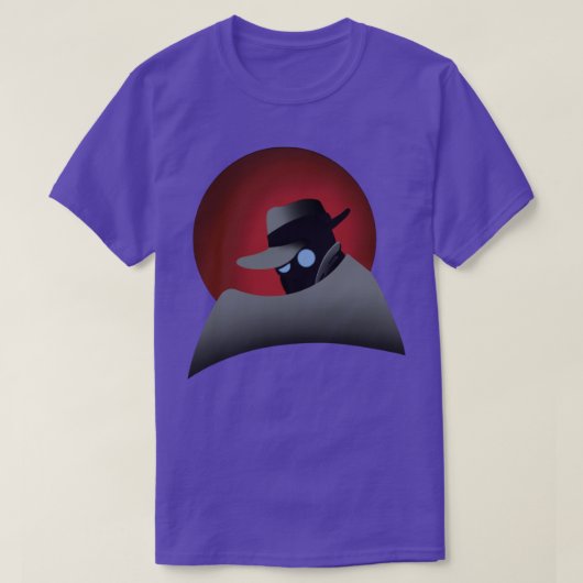 T-shirt Attention au fantôme gris (Design devant)