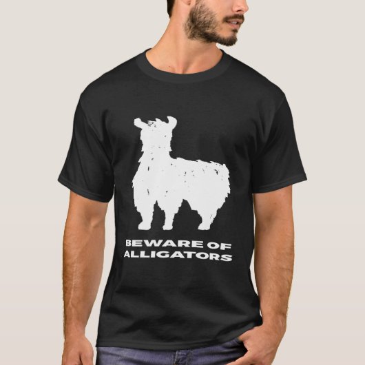 T-shirt Attention aux alligators Llama (Devant)