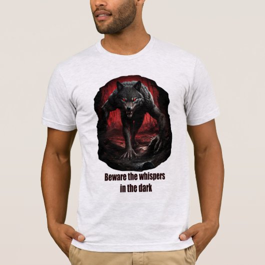 T-shirt Attention aux chuchotements dans le noir (Devant)