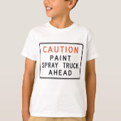 T-shirt Attention Camion de Pulvérisation de Peinture Deva (Devant)