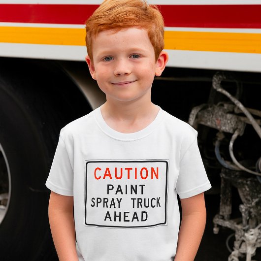 T-shirt Attention Camion de Pulvérisation de Peinture Deva
