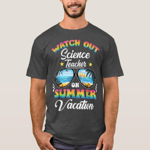 T-shirt Attention ENSEIGNANT SCIENCE Sur Vacances Été Sung