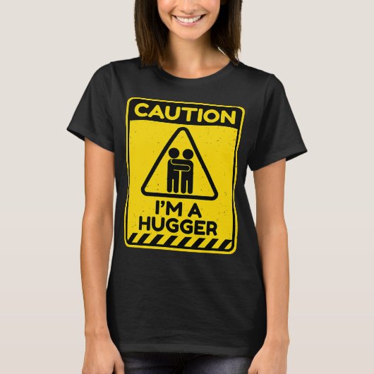 T-shirt Attention Je suis un gros avertissement Signal lib (Devant)