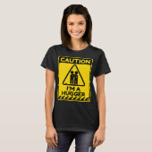 T-shirt Attention Je suis un gros avertissement Signal lib (Devant entier)