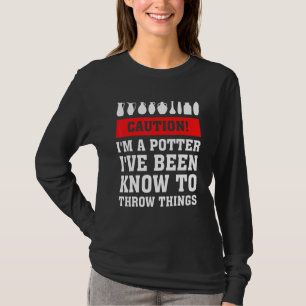 T-shirt Attention, je suis un potter que j'ai été connu po
