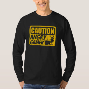 T-shirt Attention Joueur en colère Joueur Vidéo Joueur Pc