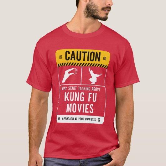 T-shirt Attention May Startalk sur Kung Fu Movies vinta (Devant)