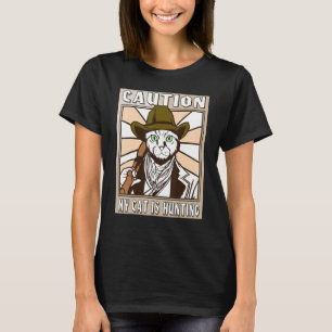 T-shirt Attention Mon Chat Chasse Des Chats Whimsical Chas