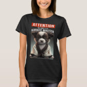 T-shirt Attention my puppy is a karate master (Devant)