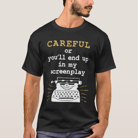 T-shirt Attention Ou Vous Finirez Dans Mon Écran (Devant)