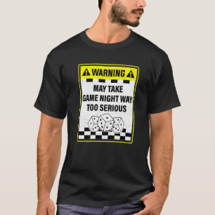 T-shirt Attention Peut Prendre Jeu Night Beaucoup Trop Sér